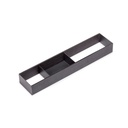 Organizador Orderbox para cajón, 100x470mm, Acero y Madera, Gris antracita - Emuca
