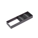 Organizador inclinado Orderbox para cajón, 150x470mm, Acero y Madera, Gris antracita - Emuca