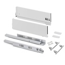 Cajón exterior Vertex con regulación 3D de altura 178mm, 40kg, profundidad 450mm, Acero, Pintado blanco - Emuca