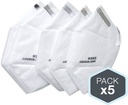 Pacote de 5 máscaras KN95 (EPI) FFP2 equivalente GSC Evolução