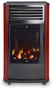 Estufa de gas portátil 3.4Kw llama real Manhattan roja FireSide