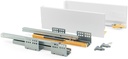 Kit cajón de cocina Concept altura 138mm profundidad 500mm cierre suave acero blanco Emuca