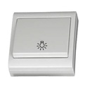 Conmutador de superficie  80x80 blanco 10A 250V GSC Evolution