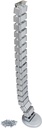 œillet en plastique tuyau métallique gris colonne articulée 4 Emuca