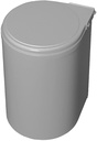 Recycling bin 13L for fixing kitchen door module, automatic lid opening gray Emuca