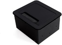 Multi Table 2 USB + 1 +1 acier noir 145x130mm bouchon HDMI UE et d'aluminium Emuca