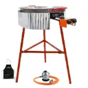 Kit paellero 40cm Garcima + paellera 42cm + soporte reforzado + paravientos ondulado Kabra