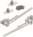 Juego de compases para puertas elevables fuerza 20-70kg x cm acero y zamak niquelado Emuca