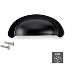 Lote de 20 tiradores para mueble Marrakech intereje 64mm zamak negro Emuca