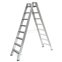 Dubbele trap klim met pla taf ORM PA 8 + 8 stappen Plabell