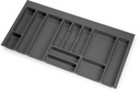 Cubertero Optima para cajón de cocina Vertex/Concept 500 módulo 1000mm tablero 16mm gris antracita Emuca
