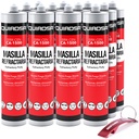 Masilla refractaria BRIK-CEN CA-1500 Quiadsa caja de  12 cartuchos de 300ml gris
