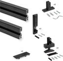 Kit estructura modular Zero con herrajes y 2 perfiles montaje en L negro Emuca
