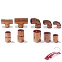 Set of 10 assorted copper fittings 100 pieces Vemasa