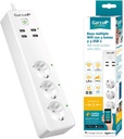 Base multiple wireless intelligent sockets 3 and 4 USBs Garza Smarthome