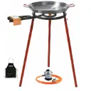 Kit paellero 35 centimetri Garcima + paellera 40 centimetri + paellero + regolatore e tubo gambe Kabra