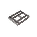 Organizador para cajón Alumount 450x500, Aluminio, Gris antracita - Emuca