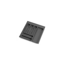 Cubertero Optima para cajón Universal, módulo 500mm, Plástico, Gris antracita - Emuca