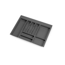Cubertero Optima para cajón Universal, módulo 700mm, Plástico, Gris antracita - Emuca