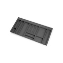 Cubertero Optima para cajón Universal, módulo 1.000mm, Plástico, Gris antracita - Emuca