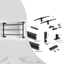 Estructura Modular Zero Herrajes Montaje Pared Aluminio Negro - Emuca