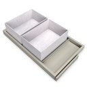 Kit Bandeja 2 Cestos Organizadores Guías 800mm Gris Piedra - Emuca