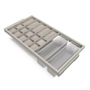 Kit Cajón Organizador Bandeja Guías 900mm Gris Piedra - Emuca