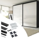 Kit Herrajes para Armario con 2 Puertas Correderas y Cierre Suave Placard 74 Wave Blanco - Emuca
