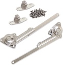 Juego de compases para puertas abatibles, fuerza 20-70kg x cm acero y zamak niquelado Emuca