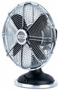 Retro-Metal-Fan-Design JOE50 schwarz 33W 25cm 3 Geschwindigkeiten vier Klingen H.Koenig