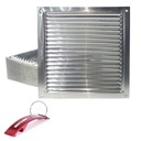 Lote de 50 rejillas de ventilacion planas aluminio 17x17 Orfesa