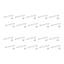 Lote de 20 tiradores para mueble Zagreb, L236mm, intereje 224mm, Zamak, Níquel satinado - Emuca