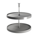 Juego de bandejas circulares Shelvo para mueble de cocina, para módulo 800mm, Plástico y Aluminio, Gris - Emuca