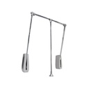 Colgador abatible para pared Hang, ancho regulable 600-830mm, Acero y Plástico, Cromado - Emuca