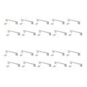 Lote de 20 tiradores para mueble Paiporta, L160mm, intereje 128mm, Zamak, Níquel satinado - Emuca