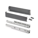Cajón exterior Simplex 25kg de altura 88mm, profundidad 440mm, Acero, Gris antracita - Emuca