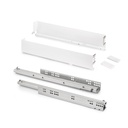 Cajón exterior Simplex 25kg de altura 88mm, profundidad 490mm, Acero, Pintado blanco - Emuca