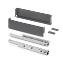 Cajón exterior Simplex 25kg de altura 122mm, profundidad 440mm, Acero, Gris antracita - Emuca