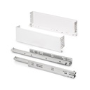 Cajón exterior Simplex 25kg de altura 122mm, profundidad 490mm, Acero, Pintado blanco - Emuca