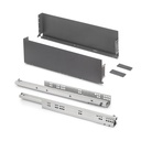 Cajón exterior Simplex 25kg de altura 159mm, profundidad 490mm, Acero, Gris antracita - Emuca
