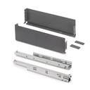 Cajón exterior Simplex 25kg de altura 159mm, profundidad 440mm, Acero, Gris antracita - Emuca