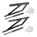 Juego de mecanismos elevables para cama canapé, apertura lateral, para camas de 90 cm, Acero, Pintado negro - Emuca