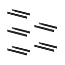 Lote de 5 juegos de guías para cajones, de bolas, altura 45mm, profundidad 550mm, extracción total, cierre suave, Negro - Emuca