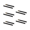 Lote de 5 juegos de guías para cajones, de bolas, altura 45mm, profundidad 350mm, extracción total, cierre suave, Negro - Emuca