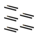Lote de 5 juegos de guías para cajones, de bolas, altura 45mm, profundidad 450mm, extracción total, cierre suave, Negro - Emuca