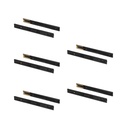 Lote de 5 juegos de guías para cajones, de bolas, altura 45mm, profundidad 500mm, extracción total, cierre suave, Negro - Emuca