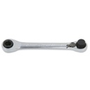 Llave portapuntas con carraca reversible, cromada