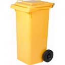 Contenedor 120 litros con tapa ruedas amarillo 55x50x94cm CV122 Maiol