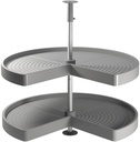 Game trays swivel kitchen cabinet module 270 900mm plastic and aluminum gray Emuca