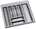 Cubertero for kitchen drawer 600mm gray plastic universal module Emuca